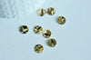 Pendentif médaille ronde martelée doré, fournitures créatives, apprêt doré, sans nickel,médaille dorée, médaille ronde,8mm, lot de 10-G686