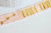 Ruban élastique rose or EFJF, fabrication bijoux,bracelet EVJF,ruban mariage,fourniture créative, scrapbooking, 16mm, longueur 1 mètre-G2156