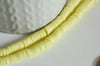 Perles polymère jaune heishi 6mm,fabrication bijoux, Perles plastique, perle heishi,perle disque,6mm,le fil de 320 perles-G769