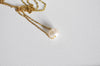 Collier chaine acier dorée 14k perle, chaine fantaisie,chaine collier,sans nickel,perle naturelle,acier doré, chaine complète,2mm,45cm-G6743-Gingerlily Perles