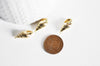 Pendentif coquillage doré 18K, coquillage doré,dorure 18carats,pendentif doré,coquillage or,création bijoux, Lot de 2,20.5mm - G06