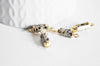 Pendentif connecteur tube jaspe dalmatien doré,pendentif bijoux,tube jaspe,pendentif pierre,jaspe naturel,20mm, l'unité-G1211