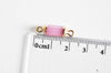 Pendentif connecteur tube jade rose doré,pendentif bijoux,tube jaspe rose,pendentif pierre,jaspe rose naturel,20mm, l'unité-G934
