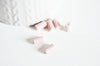 perle porcelaine rose, fournitures créatives,perle céramique, porcelaine rose clair,perle tube, création bijoux,Lot de 5, 10mm,G2542