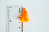 Pompon orange fluo,coton,décoration pompon,accessoire coton, pompon boucles,fabrication bijoux,coton orange,28mm,les 5-G1588