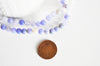 Perles calcédoine bleue, chalcédonie,pierre naturelle, création bijoux,perles pierre,quartz naturel, 6mm, le fil de 60,G2937