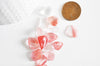 Sable verre quartz cerise roulée,sable verre,lithotherapie,chips quartz cerise,Sachet 20 grammes,7-24mm-G397