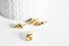 Pendentif coquillage doré 18K, coquillage doré,dorure 18carats,pendentif doré,coquillage or,création bijoux, Lot de 2,20.5mm - G06