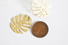 Boucles puces fer doré feuille monstera boucle,création bijoux,boucles feuille,sans nickel,la paire, boucle originale,28mm-G1310-Gingerlily Perles