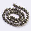 perles pyrite nugget,perles pyrite, fabrication bijoux, pyrite naturelle,nuggets pyrite,création bijoux,6-12mm,fil de 45 perles - G410