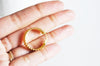 créoles larges acier doré, bijoux doré, création bijoux, oreille percée,sans nickel, la paire,boucles sans nickel, boucles acier, 27mm-G213-Gingerlily Perles