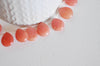 Perle goutte jadeite orange facetté,jadeite naturel,perle jadeite,perle pierre,pierre précieuse,création bijoux,15mm,lot de 5-G2096