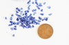 Sable pépite verre bleu métal, chips mineral,verre coloré,verre bleu,pierre verre,création bijoux,sable aquarium,2-3mm,Sachet 10g- G875