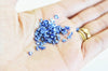 Sable pépite verre bleu métal, chips mineral,verre coloré,verre bleu,pierre verre,création bijoux,sable aquarium,2-3mm,Sachet 10g- G875