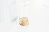 Cloche tube verre et bouchon en liège, bouteille verre,emballage mariage,cloche verre,tube verre, création bijoux,30x60mm-G207-Gingerlily Perles