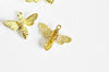 Pendentif abeille laiton, fournitures pour bijoux, breloque laiton brut, bijou laiton,création bijoux,pendentif laiton brut,les 2,19mm-G1466