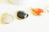 Pendentif doré agate colorée, fournitures créatives, pendentif pierre, support doré, création bijoux,agate,pierre naturelle,35-56mm-G2045