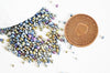 Sable verre multicolore irisé chips mineral,verre coloré,verre multicolore,création bijoux,sable aquarium,Sachet 10 grammes-G1936
