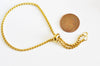 Bracelet réglable acier doré 14k, bracelet doré,création bijoux,bracelet acier or,sans nickel,bracelet acier doré,24cm -G188-Gingerlily Perles