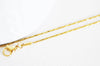 Chaine acier dorée 14k serpent,fourniture créative,chaine collier,sans nickel,chaine fantaisie,acier, chaine complète,1mm,43cm-G1100