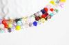 Perle abacus cristal multicolore, perles bijoux, perle abacus, perle cristal,Perles verre, le fil de 130 perles ,3x4mm,G2749