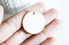 Pendentif rond nacre blanche doré, pendentif coquillage, coquillage blanc, coquillage naturel,création bijoux,30mm,lot de 2-G1843
