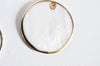 Pendentif rond nacre blanche doré, pendentif coquillage, coquillage blanc, coquillage naturel,création bijoux,30mm,lot de 2-G1843