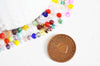 Perle abacus cristal multicolore, perles bijoux, perle abacus, perle cristal,Perles verre, le fil de 130 perles ,3x4mm,G2749