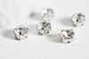 Cabochon cristal carré, fournitures créatives,cabochon transparent,cristal,cabochon argent,cabochon à coudre,création bijoux,3mm-G139-Gingerlily Perles