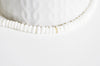 Perles coquillage blanc,fabrication bijoux, perle ronde,coquillage naturel, fourniture créative,le fil de 170 perles environ-G1941