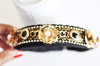 Serre-tête cheveux médaille doré strass perles, accessoires cheveux, barrettes cheveux, accessoire mariage, décoration cheveux, 115mm G417