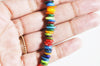 perles coquillage naturel multicolore,chips coquillages,coquillage coloré,perle coquillage,création bijoux,5-10mm,le fil de 81cm,G3031