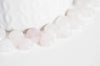 Perle goutte quartz rose,quartz rose naturel,perle quartz,perle pierre,pierre précieuse,création bijoux,12mm,lot de 5,G3032