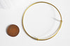 Bracelet jonc réglable laiton brut, laiton brut, bracelet laiton, fabrication bijoux, bracelet doré, 65mm, l'unité,G1902-Gingerlily Perles