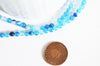 Perle agate rayée bleue,perle agate,pierre naturelle,agate naturelle,perle pierre,perle ronde,4mm,fil de 40 cm-G2042