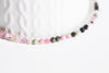 perle rond tourmaline facettée, perles tourmaline multicolore s, fabrication bijoux, tourmaline naturelle,fil 38 cm-G2197