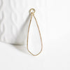 Pendentif goutte verre blanc facettes doré, fournitures créatives,pendentif verre, pendentif pierre,verre œil de chat,31mm G5192