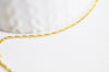 Chaine fine dorée singapour 16K,chaine plaquée or 0.5 microns, chaine collier,création bijoux,chaine dorée,1.8 mm,le mètre,G2443