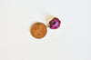 Pendentif agate rose, pendentif pierre, agate naturelle, support doré, création bijoux, pierre naturelle, 17-22mm, l'unité,G2528