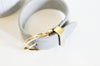 Bracelet cuir gris réglable boucle dorée,cuir naturel, bracelet pour femme, bracelet en cuir, bracelet doré, 25.5mm,G2492-Gingerlily Perles