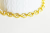 Chaine doré maille rollo aluminium doré,chaine collier,création bijoux,chaine dorée rollo,8mm,vendue au mètre G4060