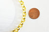 Chaine doré maille rollo aluminium doré,chaine collier,création bijoux,chaine dorée rollo,8mm,vendue au mètre G4060