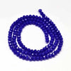 Perle toupie bleu,perles bijoux, perle cristal bleu,perle cristal,cristal bleu,Perle verre facette, fil de 135, 4mm,G2744