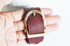 Bracelet cuir rouge bordeaux réglable boucle dorée,cuir naturel, bracelet pour femme, bracelet en cuir, bracelet doré, 25.5mm G4791-Gingerlily Perles