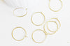 Boucles créoles laiton brut,boucles d'oreille,création bijoux,oreille percée,sans nickel,25mm, lot de 10-G1906-Gingerlily Perles
