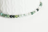 Perle ronde agate mousse, fourniture créative, perle agate,pierre naturelle,agate naturelle,perle pierre,4mm,fil de 90 perles,G2587