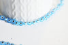 Perle disque Mauvais Oeil Grecque verre bleu,perle verre,perle chance, perle artisanale verre,perle chance,création bijoux 6mm, le fil,G2626