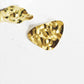 Pendentif médaille triangle martelée laiton brut, apprêt doré, sans nickel,médaille dorée,laiton brut, médaille carré,30mm,lot de 2, G2765