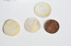 Pendentif rond nacre blanche irisé, pendentif coquillage, coquillage blanc, coquillage naturel,création bijoux, 25mm,lot 10 G3010