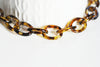 Grosse Chaine ronde écaille acrylique léopard,perle acétate, création bijoux,chaine plastique,17.5mm, le mètre,G2961